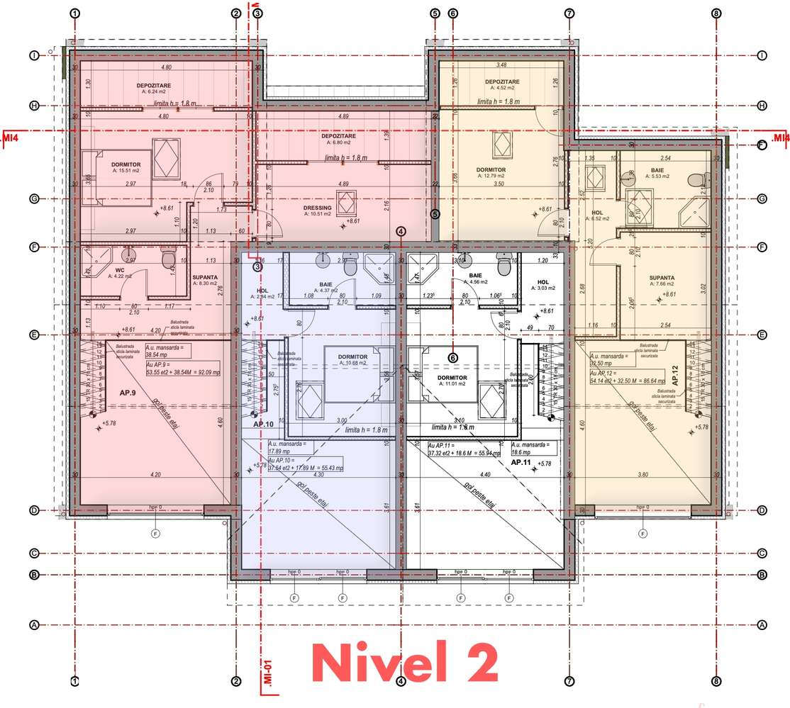Apart. cu 2 cam. pe două nivele - Vila design modern în Cristian-Sibiu-7