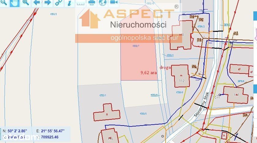 Dzialka z Wz Sloneczny Stok - Przybyszowka - 9,62