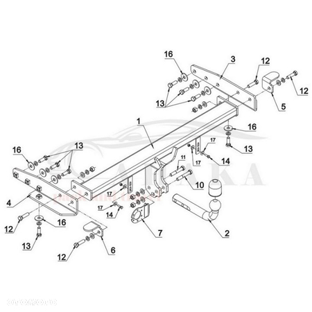 Hak Holowniczy Odkręcany Do Jeep Grand Cherokee Wk2 Wk14 2013-2021 - 5