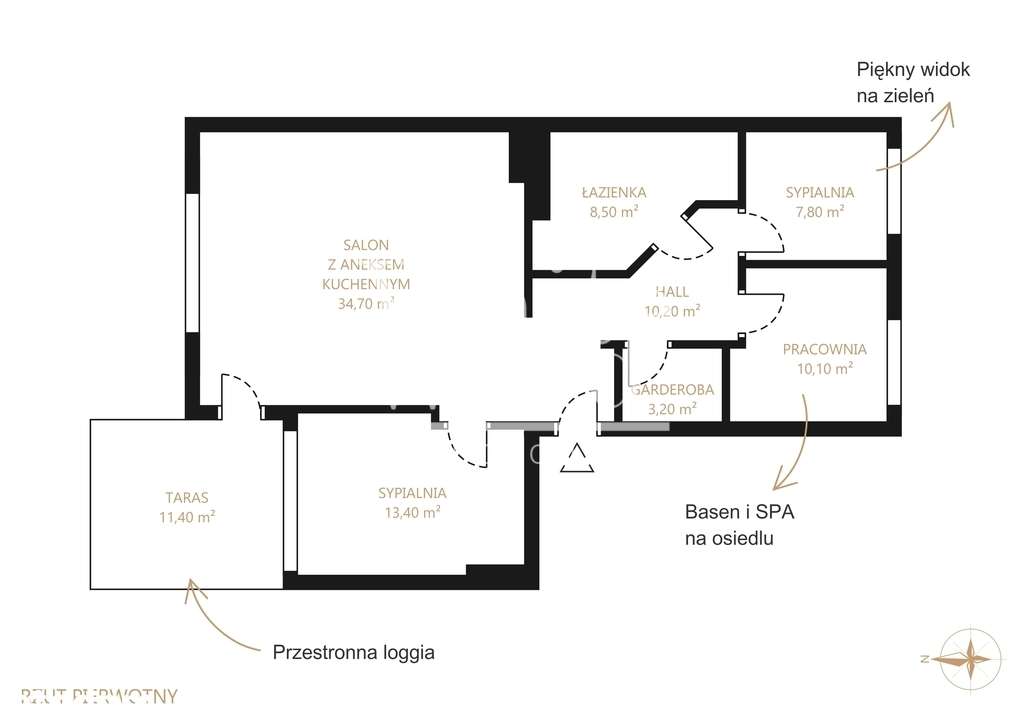 Przestronne mieszkanie na osiedlu z basenem - Pełny obrazek: 5/20