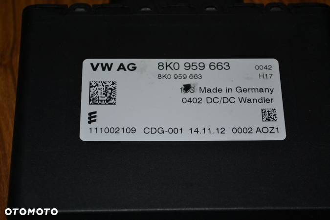 AUDI A4 B8 A5 A3 8P A6 C7 MODUŁ STABILIZATOR NAPIĘCIA 8K0959663 - 3