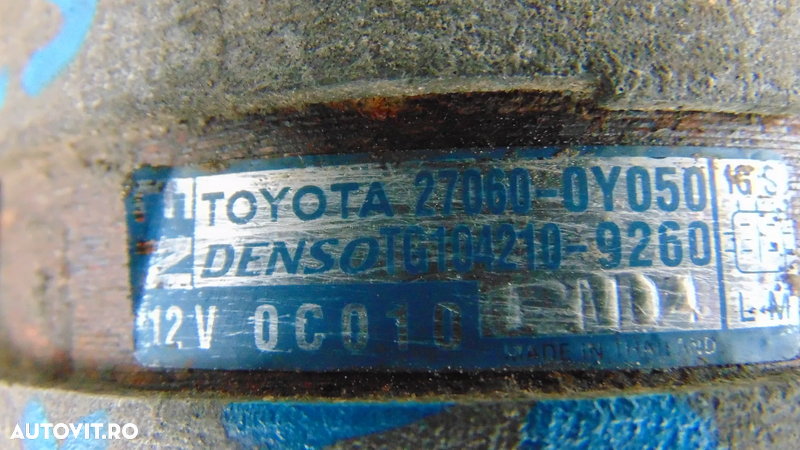 Electromotor,Compresor,Alternator Toyota auris 1.4 benzina an 2007-2010 - 7