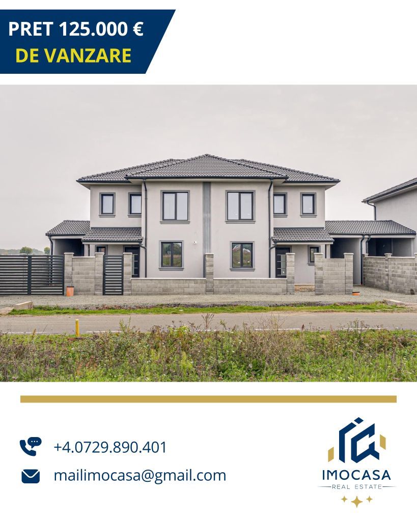 Imocasa propune de vanzare vila tip duplex cu 4 camere 2 bai, Fantanel