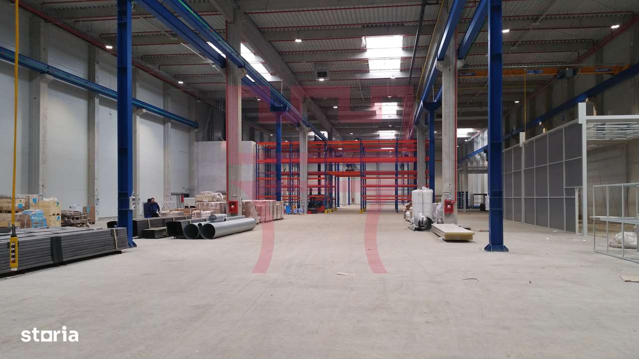 Hala noua pod rulant, rampa, platforma betonata, birouri, pret curent - Imagine principală: 4/12