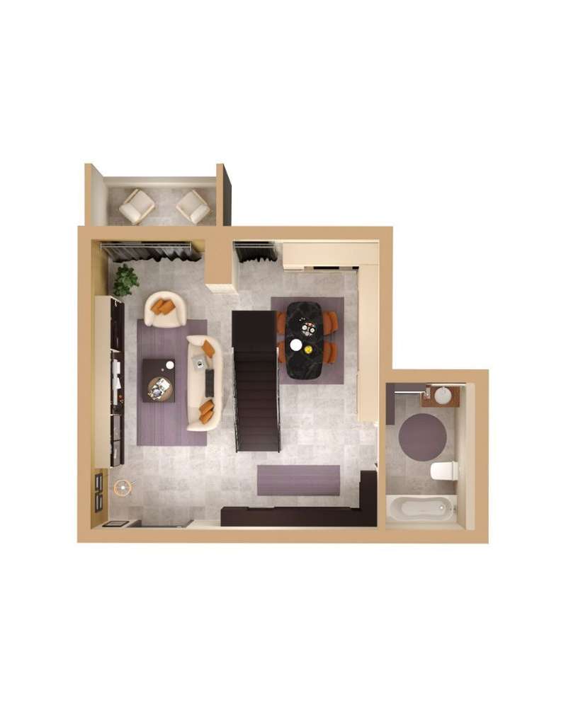 Loft open space  pe 2 nivele - Rezidential Movas-11