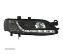 FARÓIS FRONTAIS LUZ DIURNA LED PARA OPEL VECTRA B 95-98 FUNDO PRETO - 4