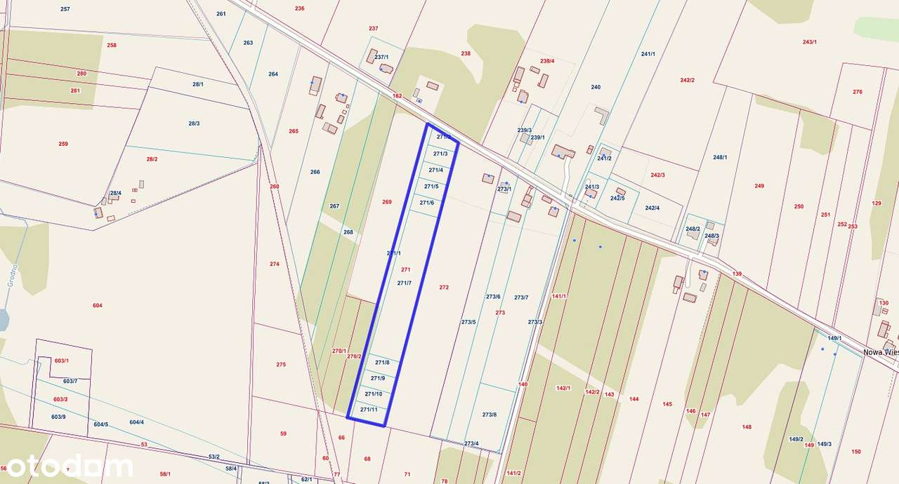 MPZP | Media w działce | Asfaltowa droga | Prostokąt | Płaska | Las - Pełny obrazek: 5/20