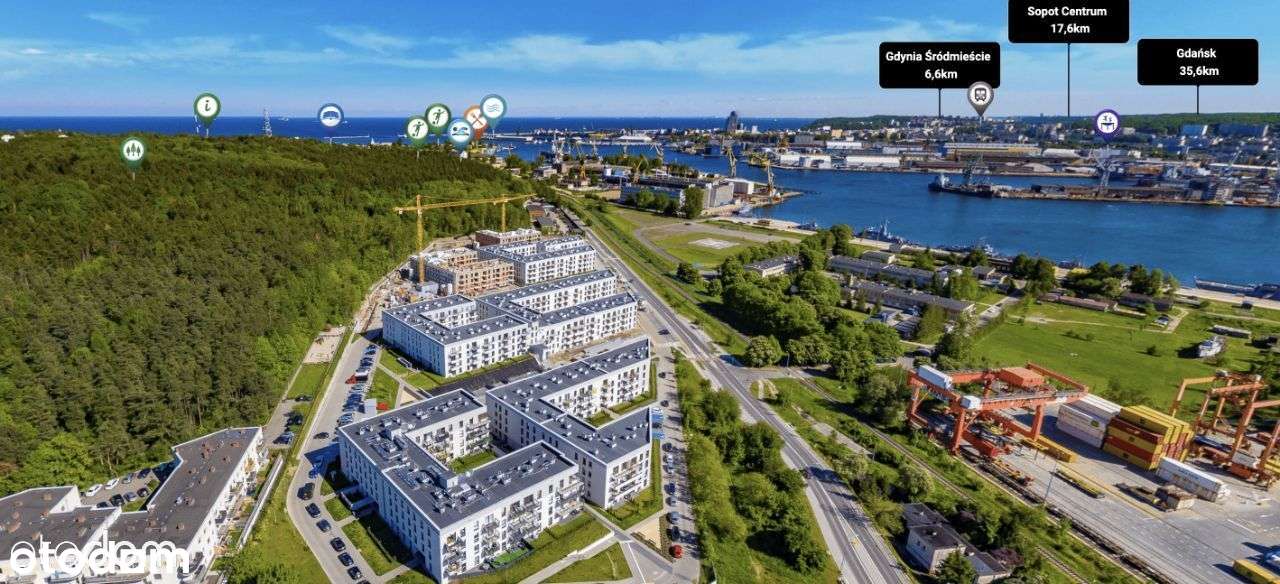 Nadmorskie Tarasy 2 pok. z widokiem na Morze Port - Pełny obrazek: 2/15