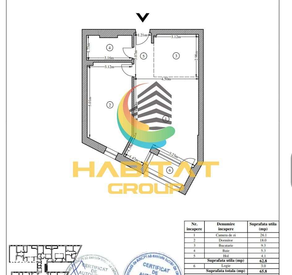 Apartament 2 Camere Timpuri Noi Nou Finalizat 65.8 mp - Imagine principală: 2/12