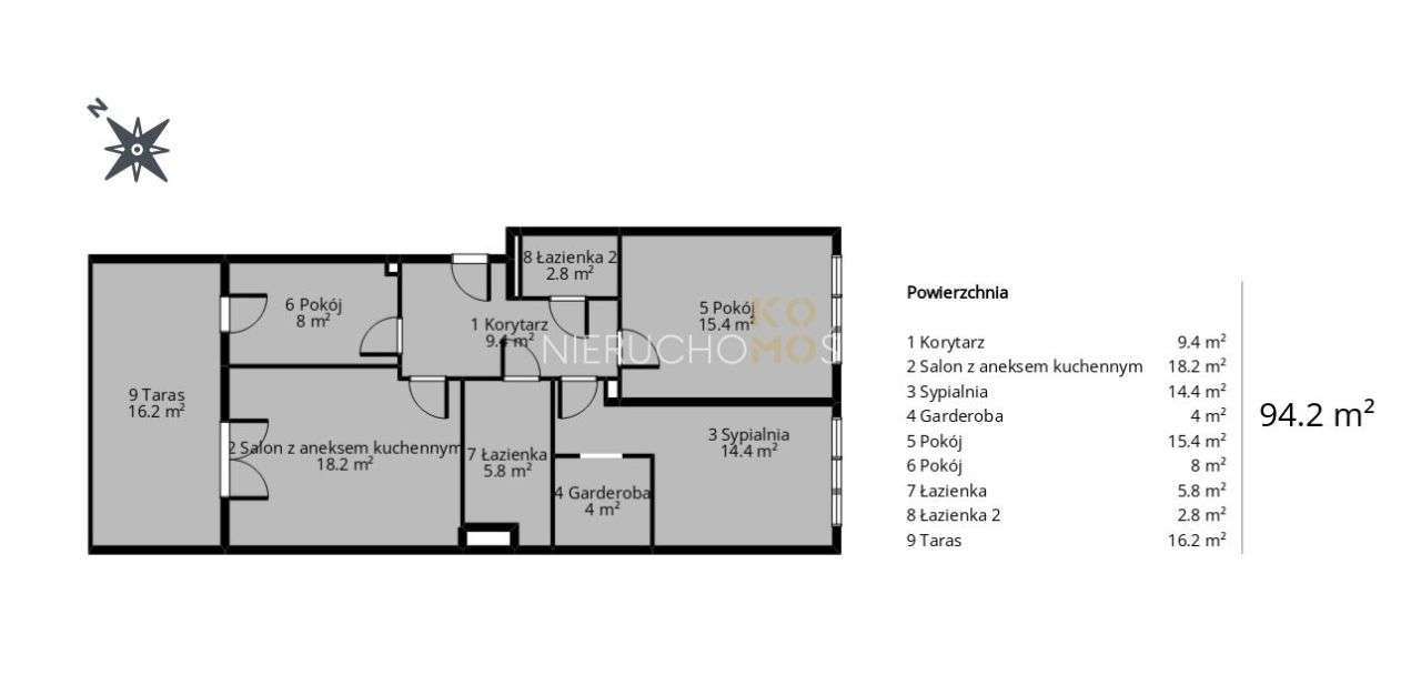 Duży taras / 2 miejsca garażowe / kom. lok. / Nowe-19