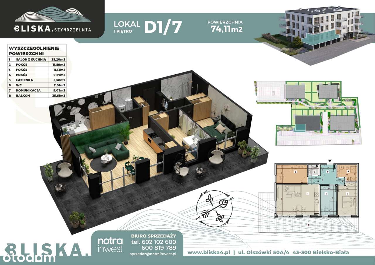 Bliska4.Szyndzielnia  | mieszkanie 4-pok. | D1/7 - Pełny obrazek: 2/8