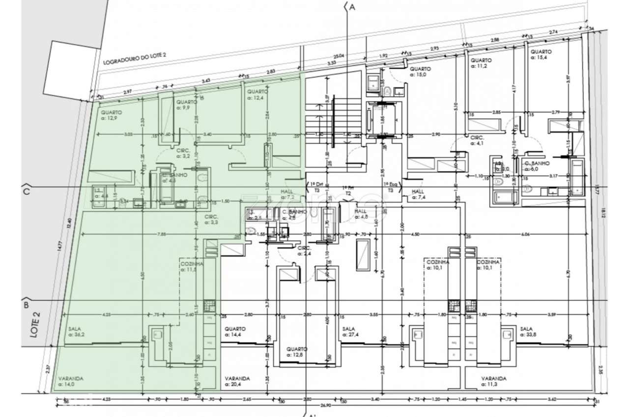 NOVO Apartamento T3 1º Dto Alto do Casalão, - Grande imagem: 3/28