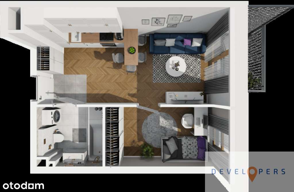 Nowe osiedle I 2 pokoje I malowniczy teren osiedla - Pełny obrazek: 2/7