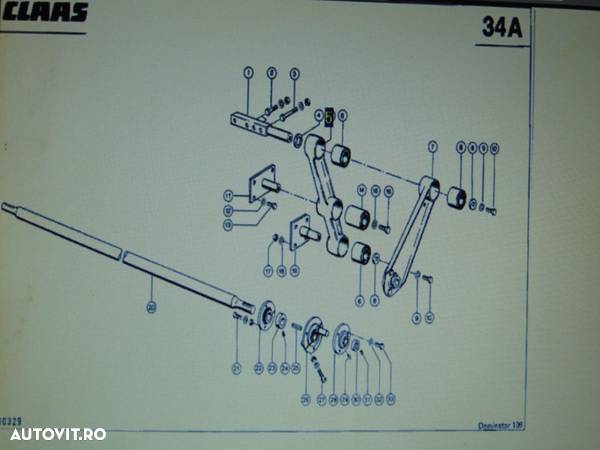 Suport Brat de la plan inclinat Claas - 1