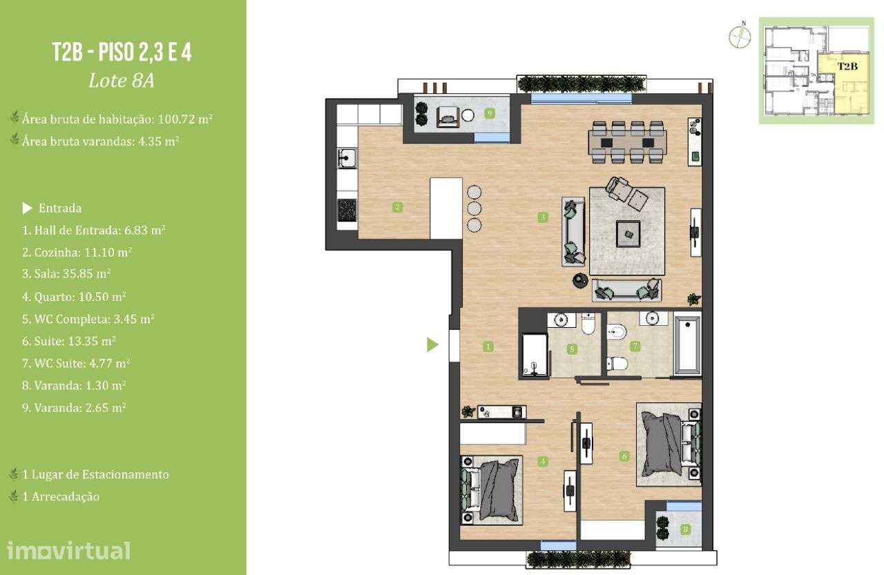 Magnífico Apartamento T2 | Oeiras - Grande imagem: 5/7