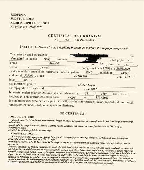 Vand teren itravilan in lugoj - Imagine principală: 5/5