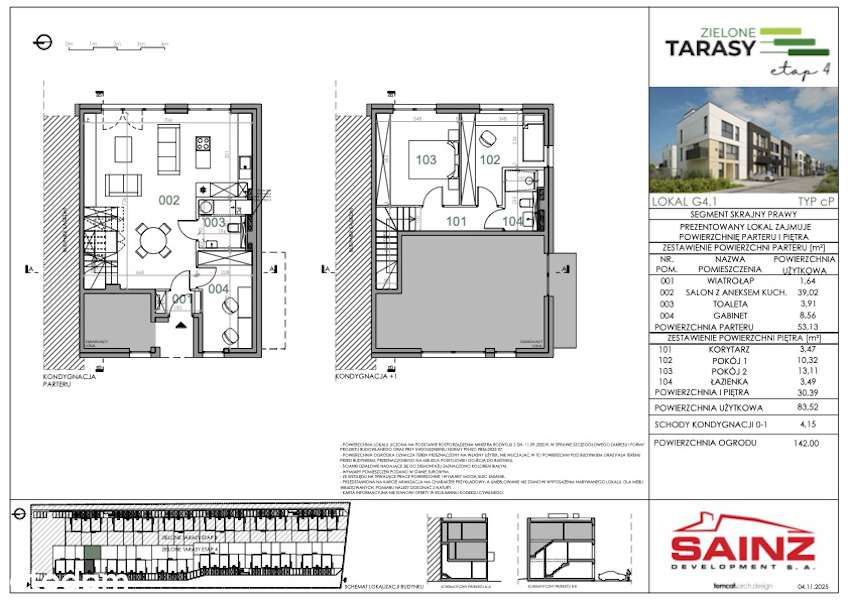 M4 83,52 m2 z ogrodem 142m2 i m. post., od dewelopera-8