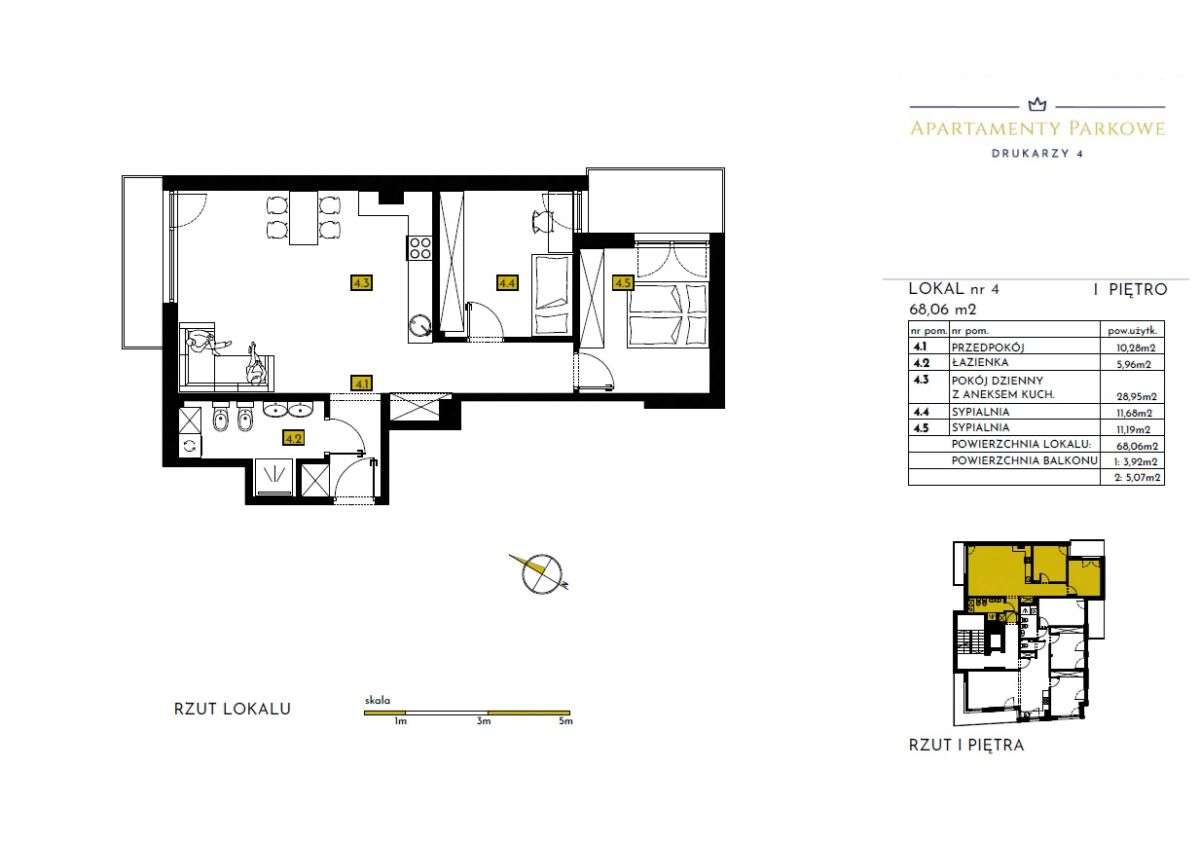 Mieszkanie (67 m2) przy Parku Słowackiego-5