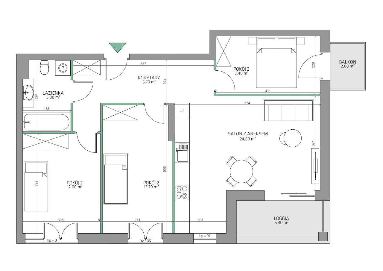 6.Dzielnica - Mieszkanie 27/M4/6B - Pełny obrazek: 2/15