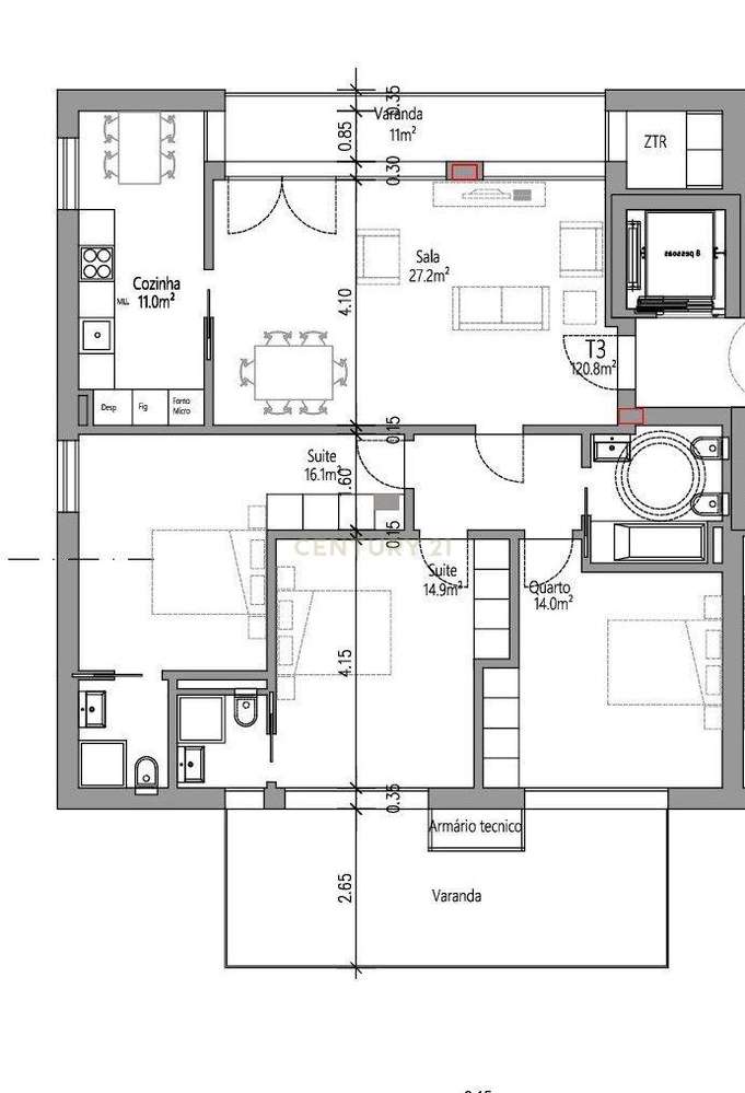 Apartamento T3 em Coimbra com Vista Panorâmica - Grande imagem: 5/10