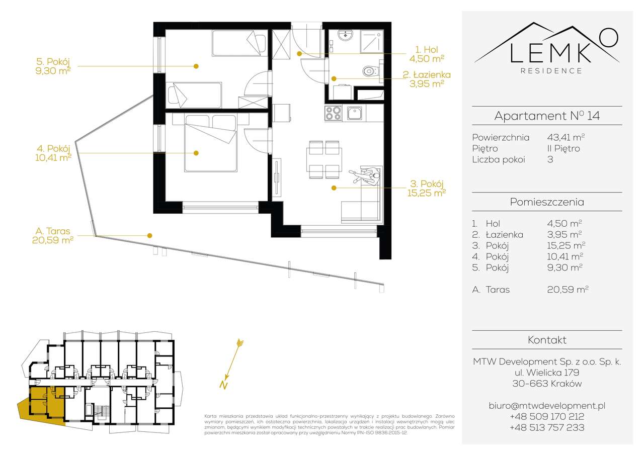 Lemko Residence | Przedsprzedaż! | 3-pok. | 14 - Pełny obrazek: 2/8