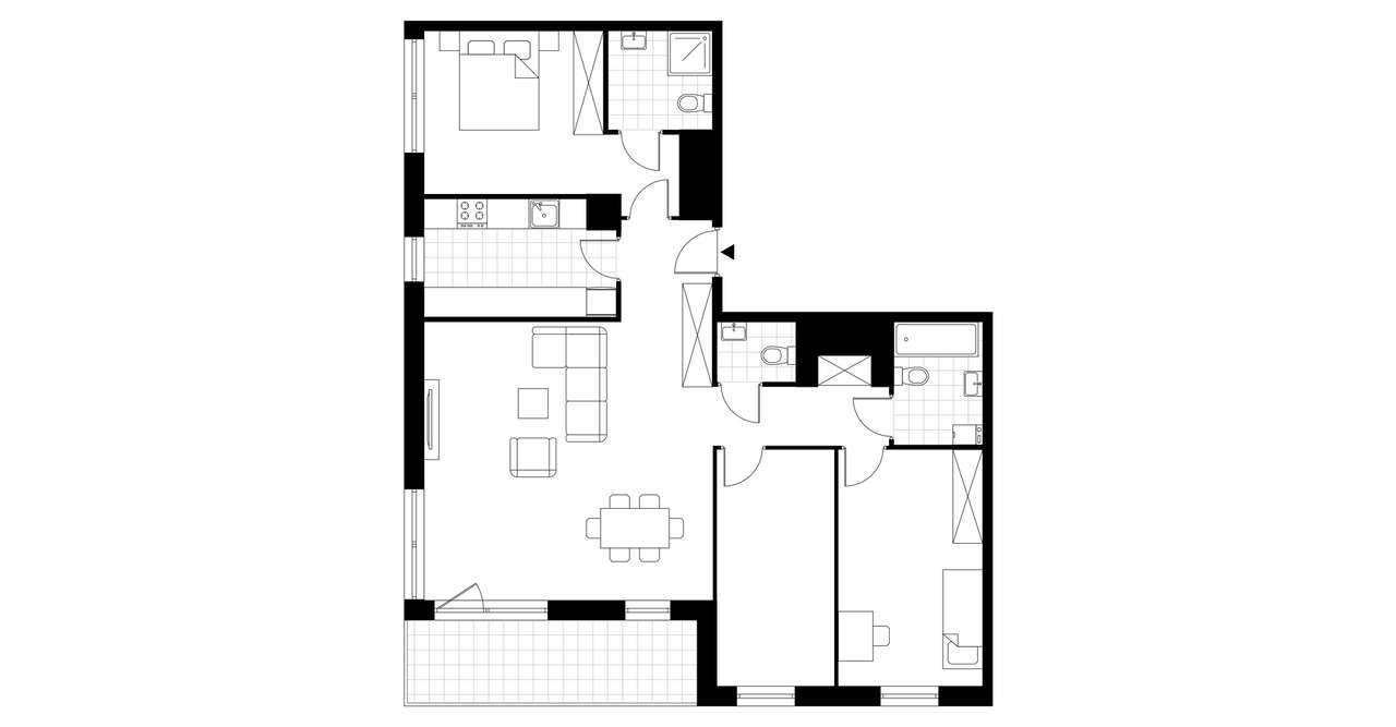 4-pokojowe mieszkanie 99m2 + balkon Bez Prowizji - Pełny obrazek: 3/8