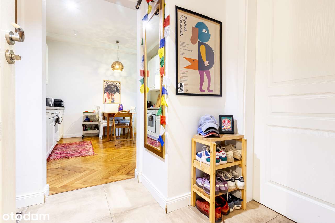 2 pok. | wysokie sufity | kamienica | klimatyczne | Saska Kępa-5