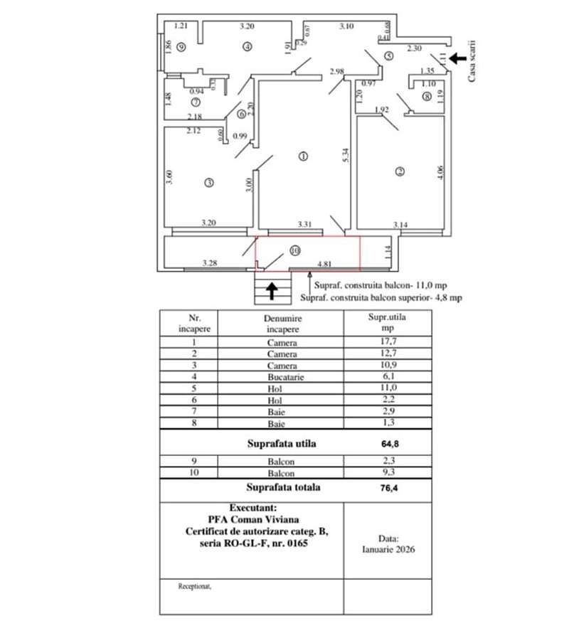 Parter, 3 camere, extindere,intrare exterioara, bl H2, Constructorilor-4