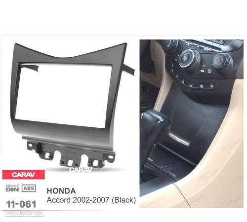 MOLDURA ADAPTADOR PRETO PARA RADIO 2-DIN PARA HONDA ACCORD - 1