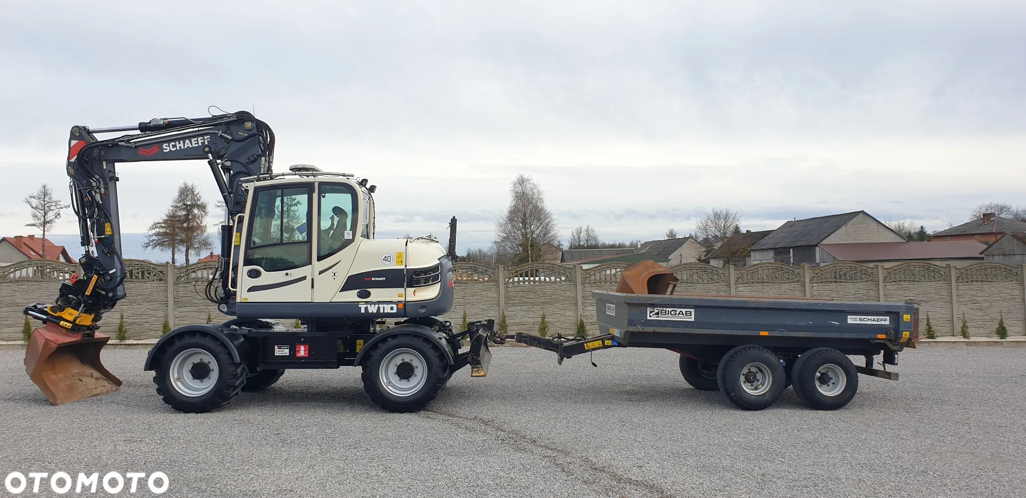 Schaeff TW110 (TEREX ) 3 łyżki NIWELACJA 2D przyczepa ROTOTILT szczypce STAN IDEALNY!! tuz - 2