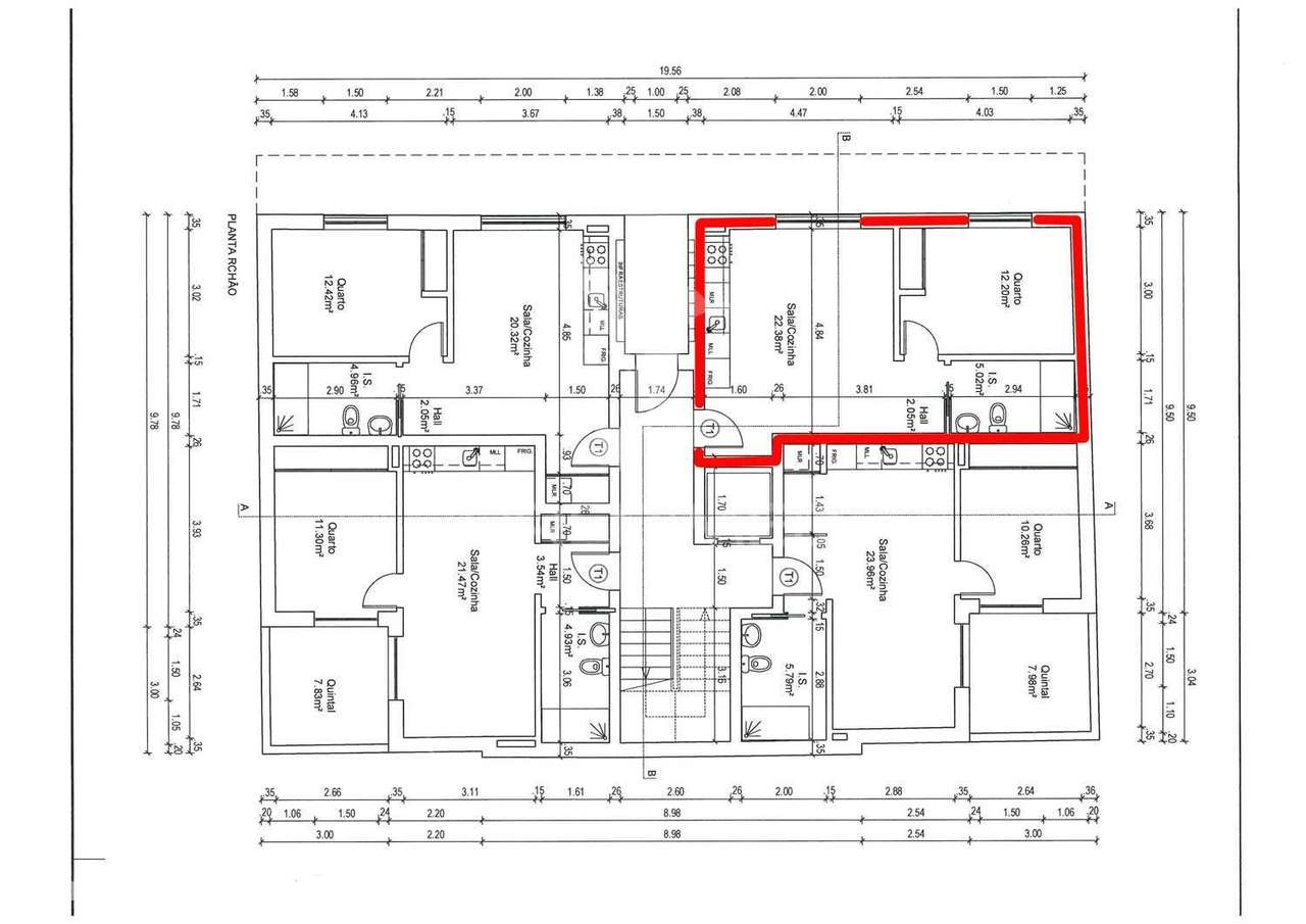 T1 num r/c de um edifício em construção, central - fracção C - Grande imagem: 4/29