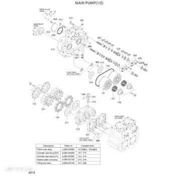 Pompa hidraulica excavator 31n6-10100 K3V112DP-118R-9S09 - 1