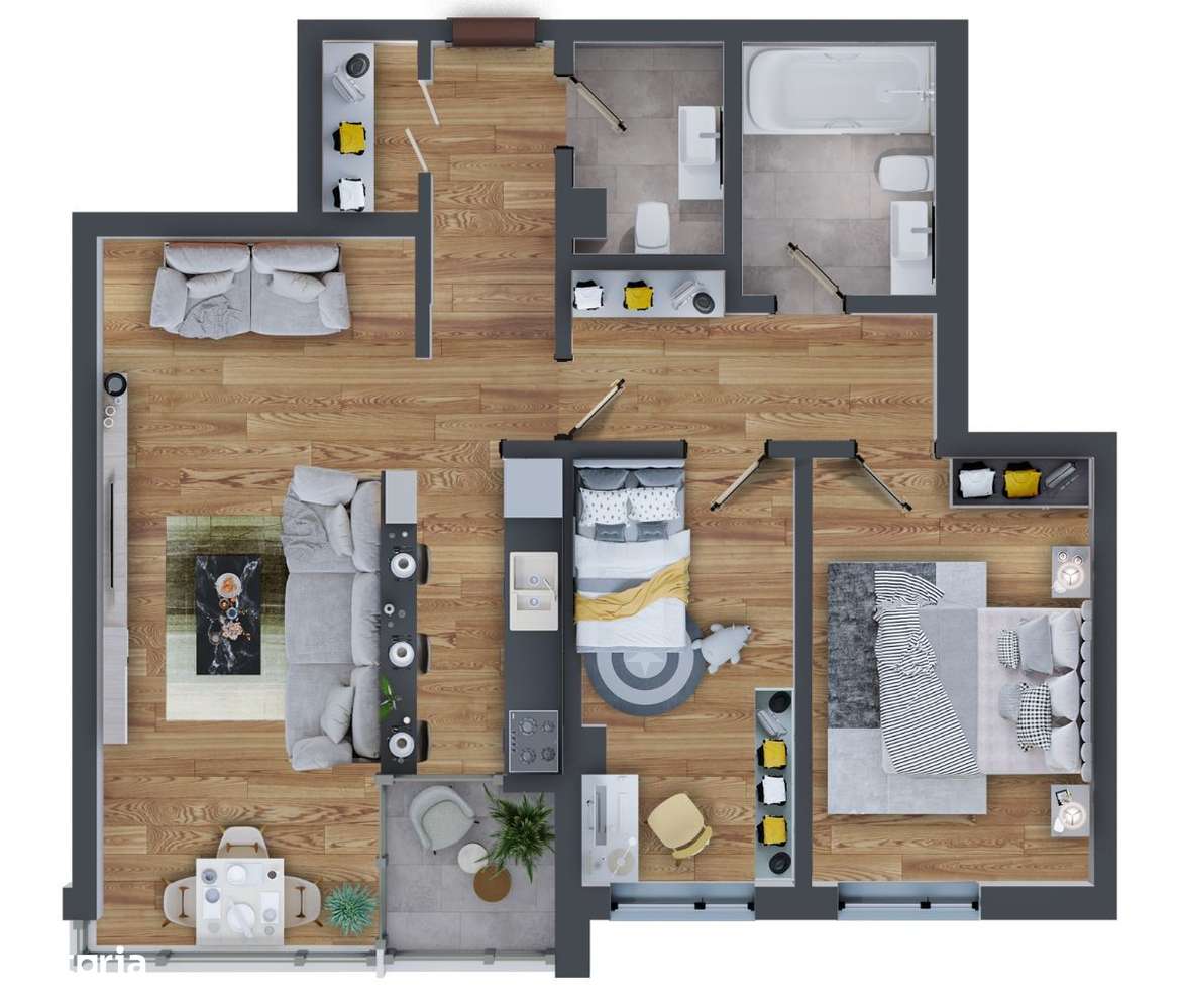 Ap. 3 Cam - Dezvoltator: Comat Towers, 83mp, Păcurari - Imagine principală: 4/19