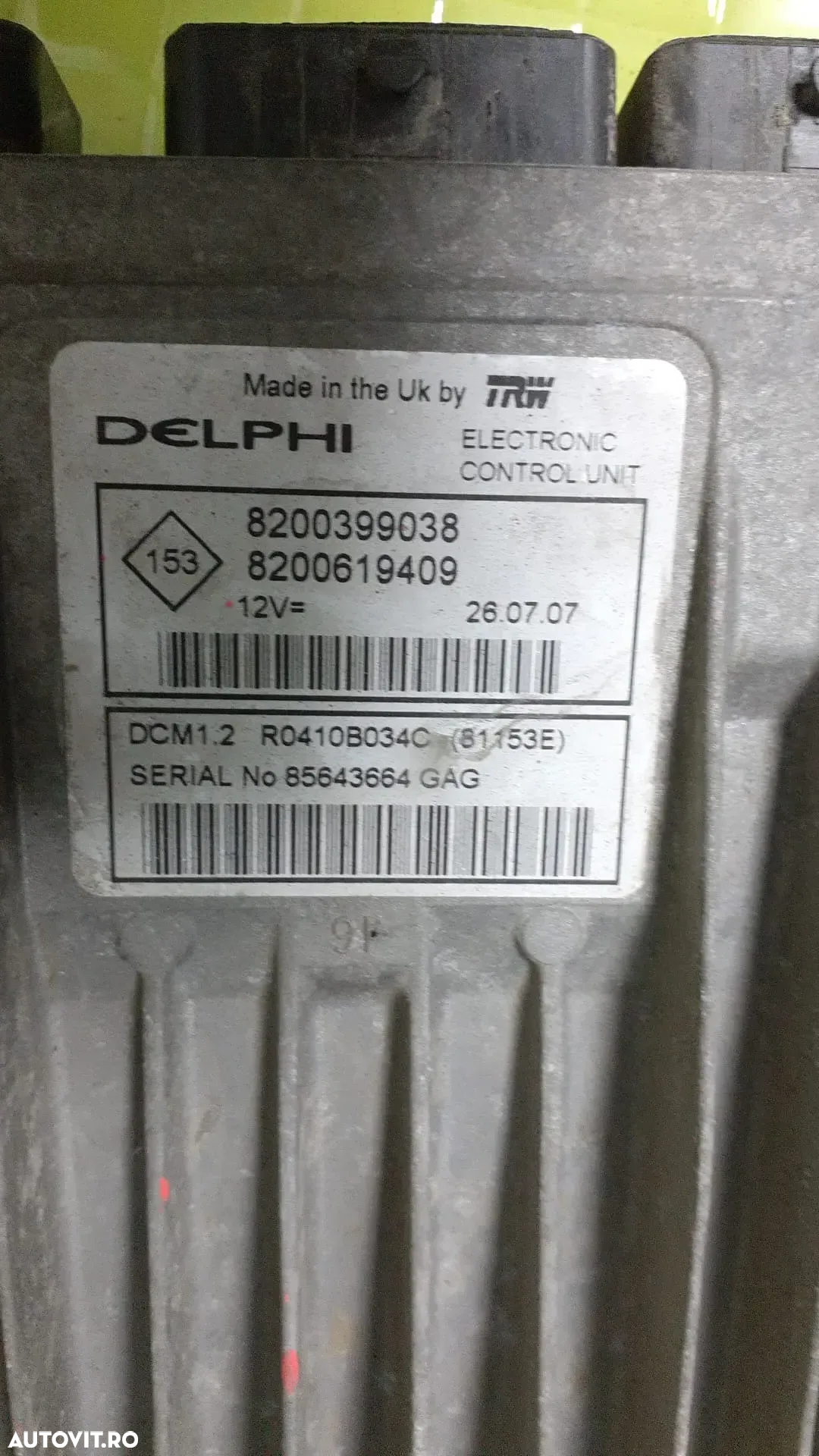 Ecu motor Renault Clio 3 1.5 dci cod 8200399038 - 2