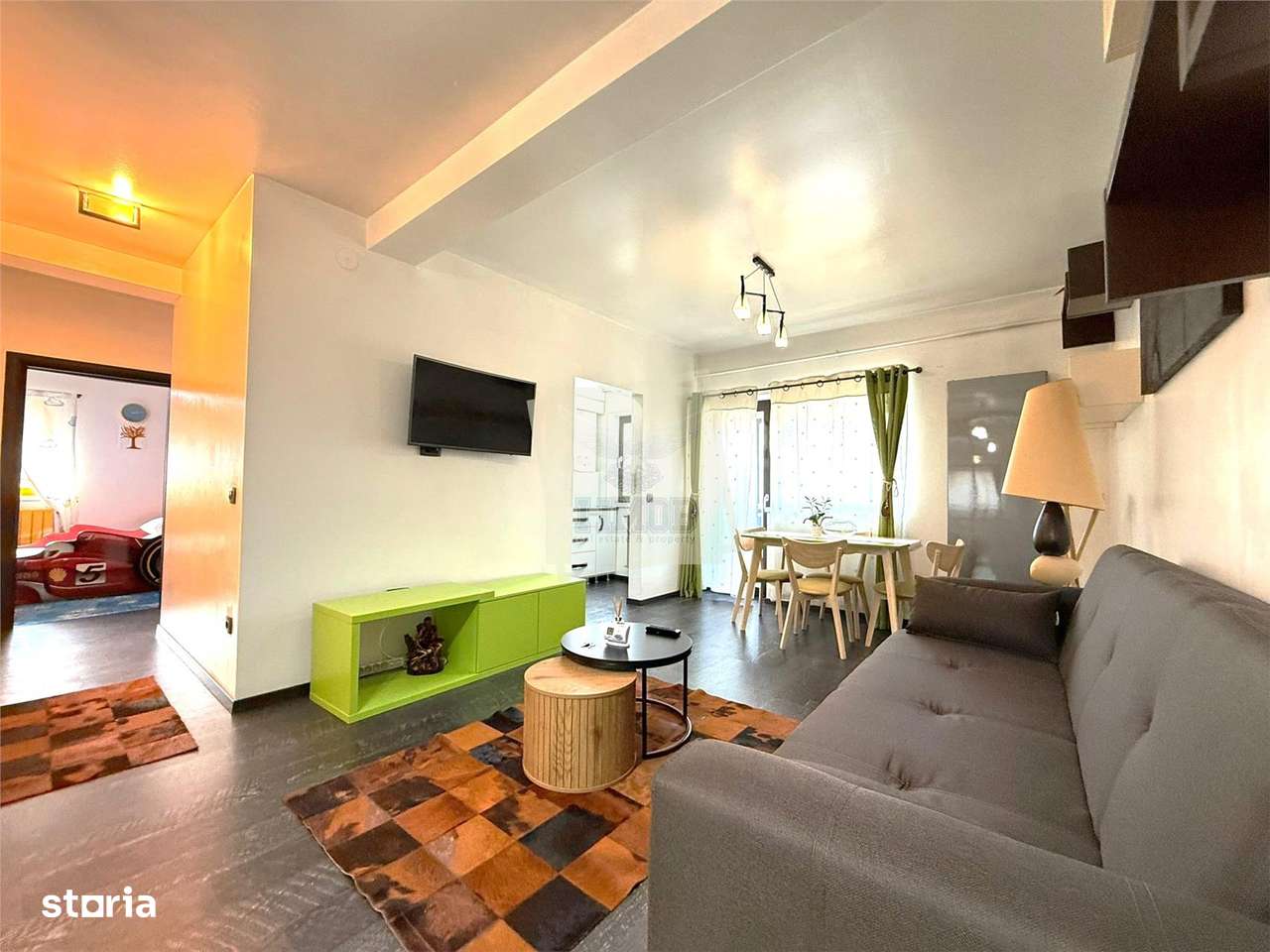 Apartament mobilat 3 camere etaj 2 balcon boxa in Arhitectilor-3