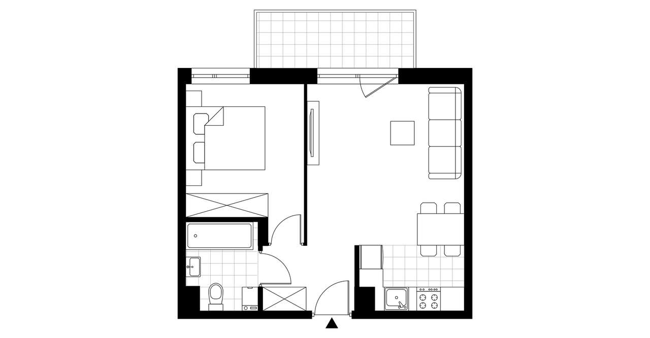 2-pokojowe mieszkanie 44m2 + balkon Bez Prowizji - Pełny obrazek: 3/8