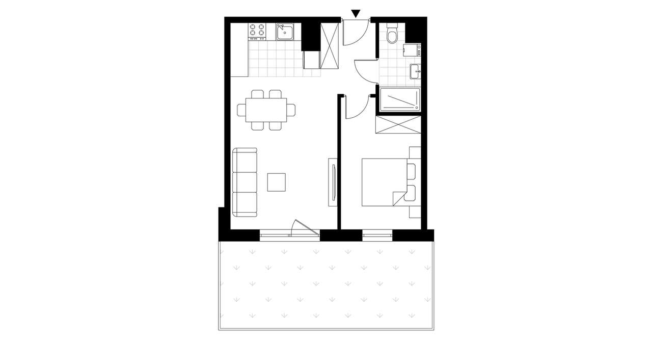 Skandinavia | mieszkanie 2-pok. | B.0.4 - Pełny obrazek: 3/8