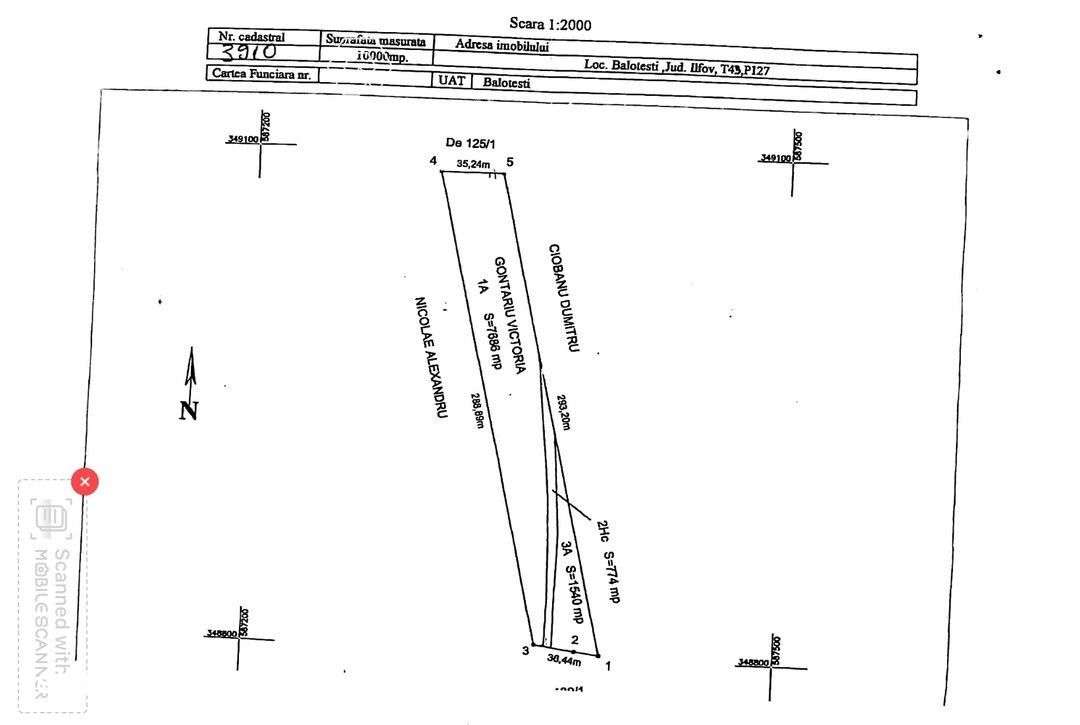 Teren intravilan, Balotești, Strada Cameliei 36, 10.000 mp - Imagine principală: 1/5