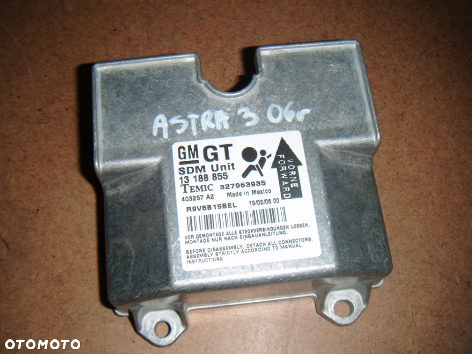 opel astra h 06r  sensor airbag 13188855 - 1
