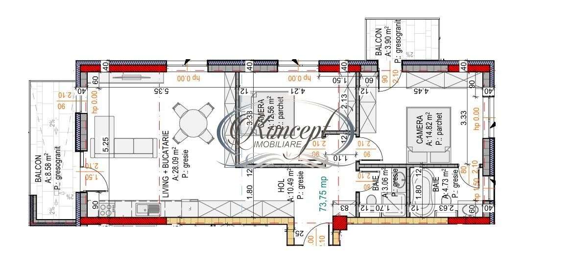 Apartament spatios in proiect premium, cartier Terra Gardens-6