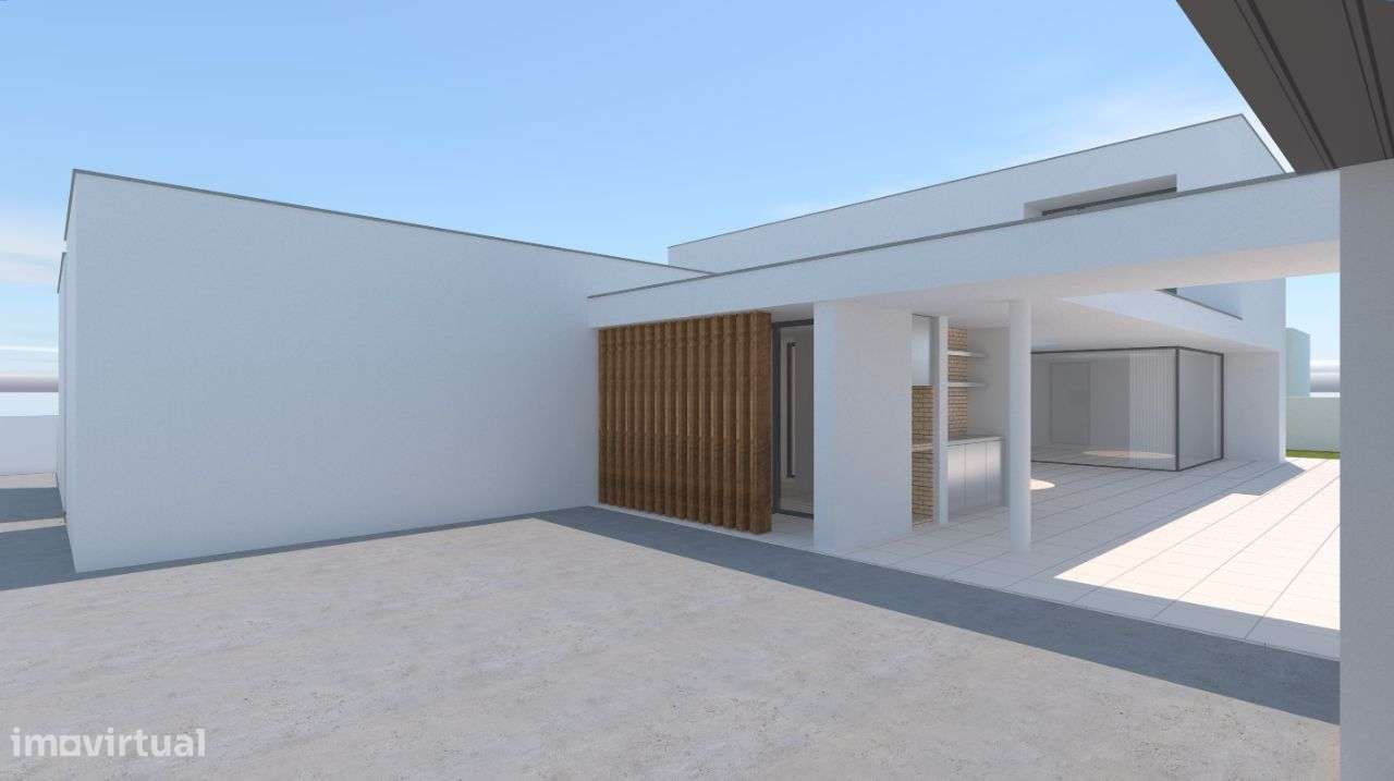 Moradia de linhas modernas em construção-4