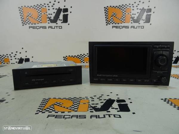 Rádio Audi Navigation Plus e CD Changer A3 8P - 8E0035192K / 8E0035111D - 1