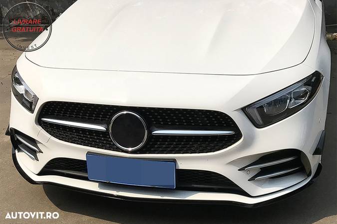 Lip Bara Fata Mercedes A-Class W177 V177 (04.2018-up) A35 Design Editia Neagra- livrare gratuita - 9