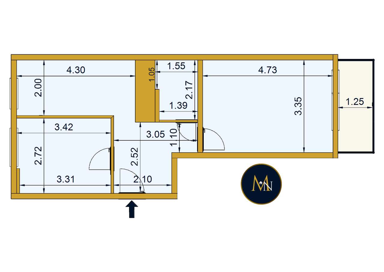 2 pokoje z balkonem i pięknym widokiem – gotowe do zamieszkania!-15