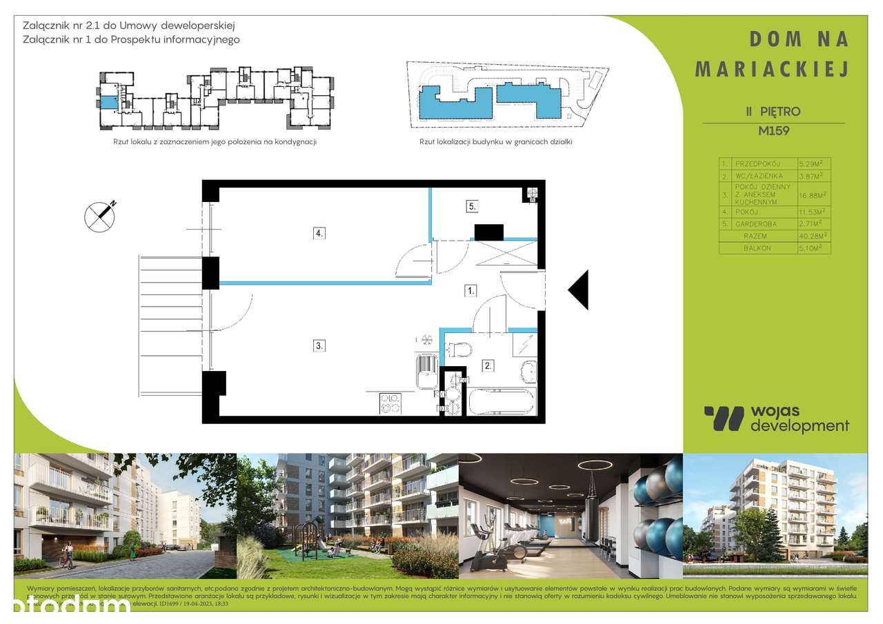 Dom na Mariackiej | mieszkanie M159 - Pełny obrazek: 3/8