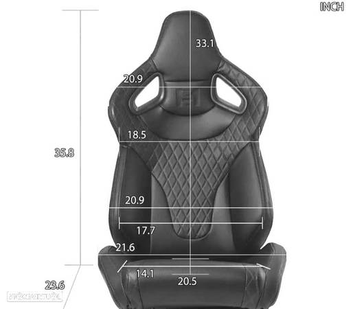 KIT BAQUET BACKET DESPORTIVA COURO PRETA - 4