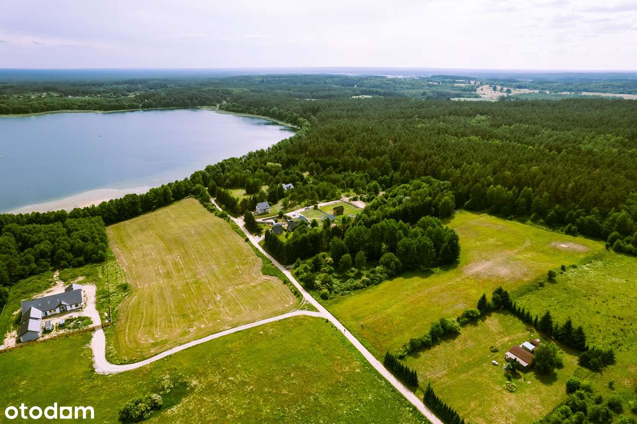 Działka budowlana 10ar JEZIORO Świętajno, 250m do plaży-3