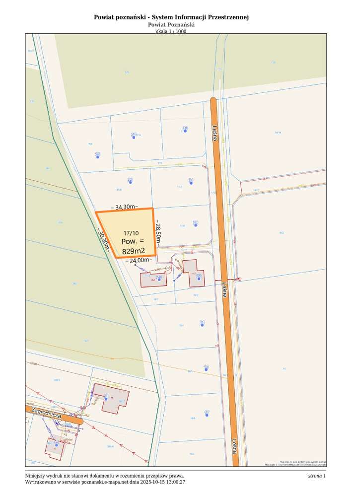 Działka budowlana przy lesie w miejscowości Skałowo, gm. Kostrzyn - Pełny obrazek: 5/6