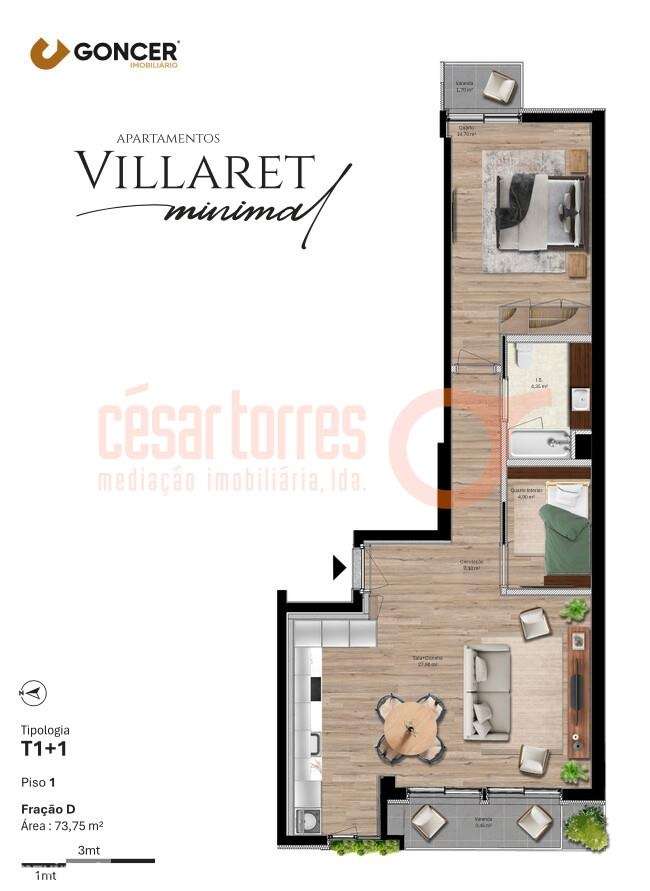 VILLARET MINIMAL APARTMENTS - T1+1-19