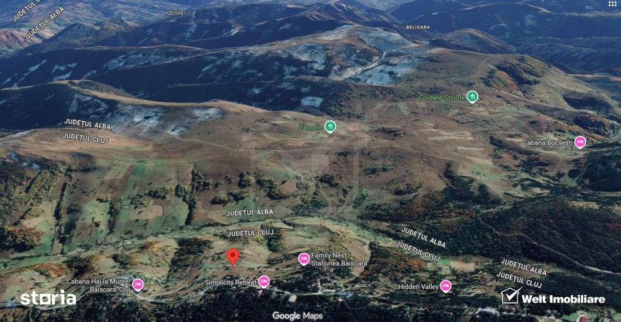 Teren de vanzare – Muntele Baisorii, 1000 mp, vedere spre rezervatia - Imagine principală: 5/9